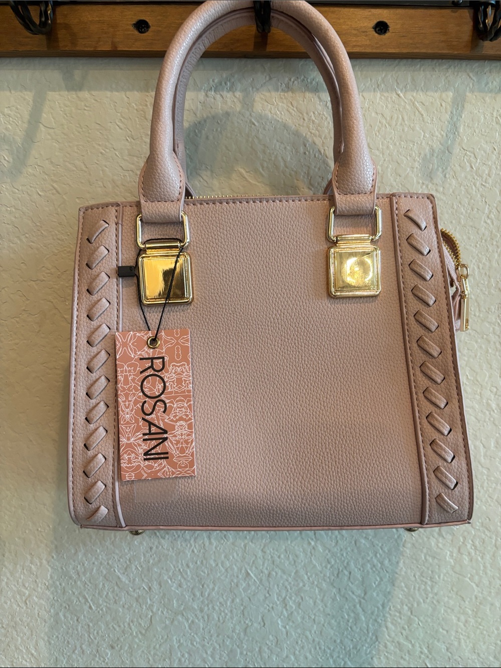Blush Pink Structured Top-Handle Satchel